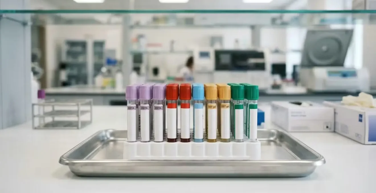 Tubes de prélèvement sanguin pour bilan hormonal gynécomastie